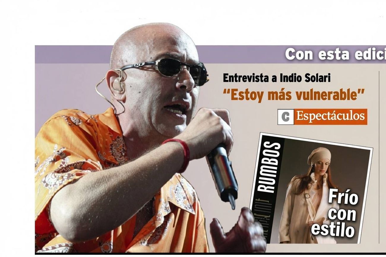 El Indio Solari en la tapa de La Voz.