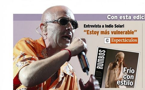 El Indio Solari en la tapa de La Voz.
