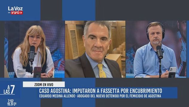 Eduardo Medina Allende, abogado del nuevo detenido por el femicidio de Agostina Vega. 