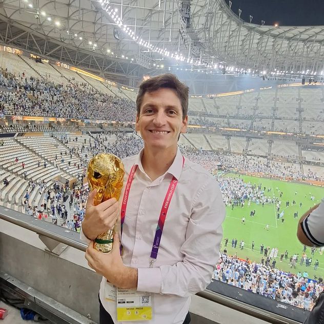 Sebastián Roggero, en el Mundial de Qatar.