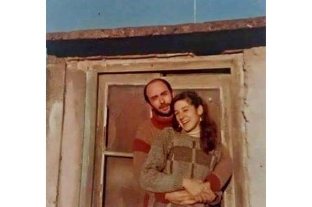 El Indio Solari junto a Viru Mones Ruiz. 