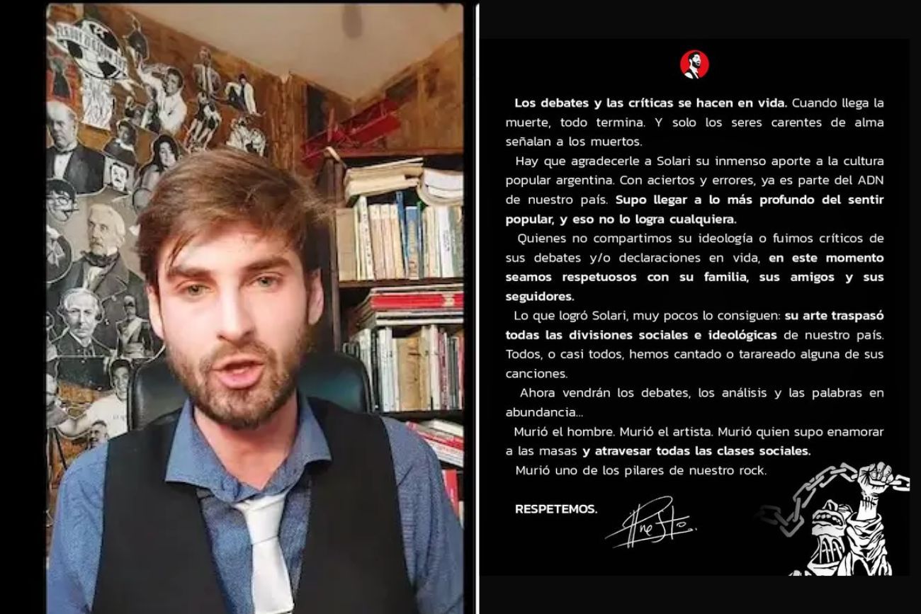 El presto y su publicación sobre El Indio Solari.