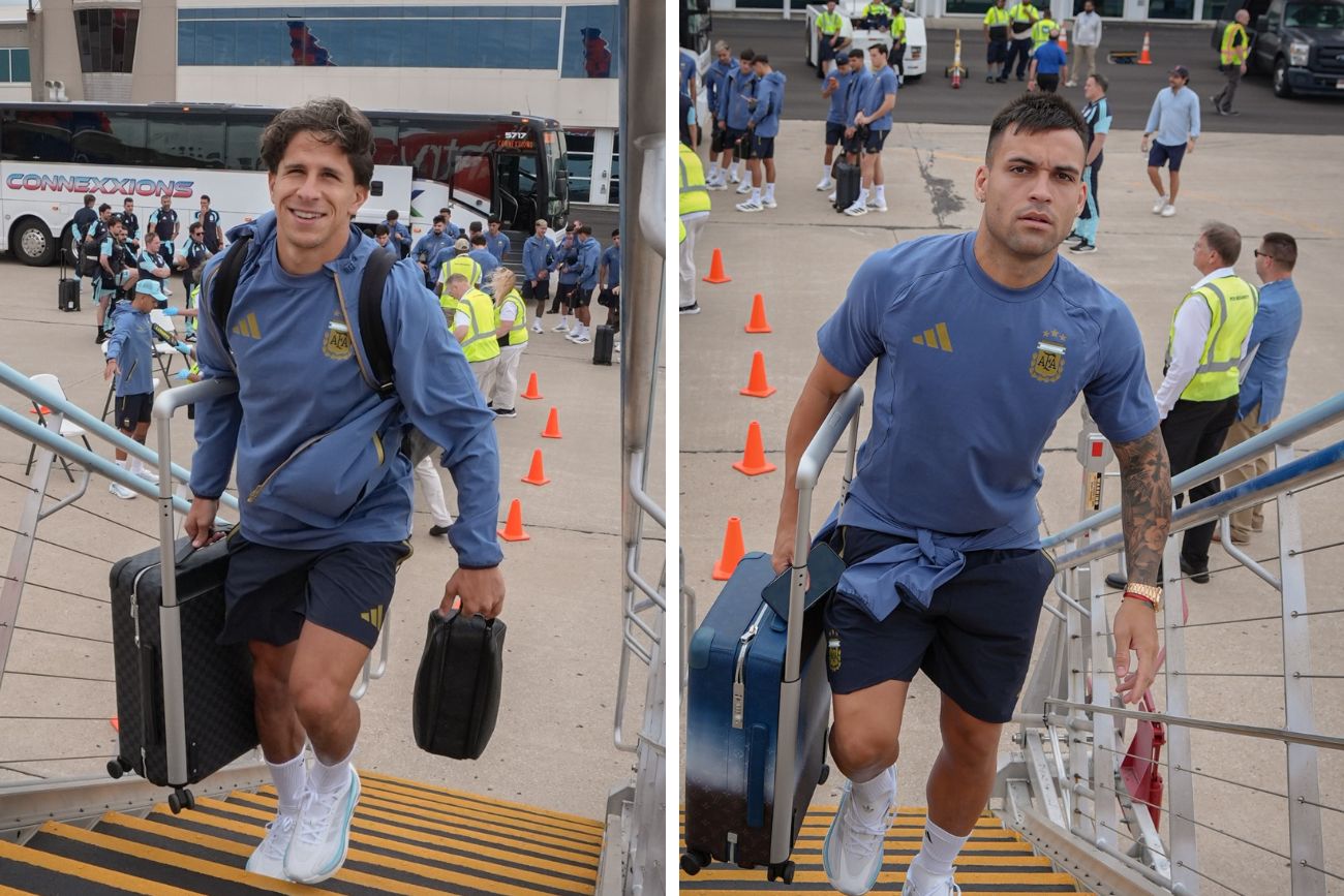 Selección argentina rumbo a Texas.