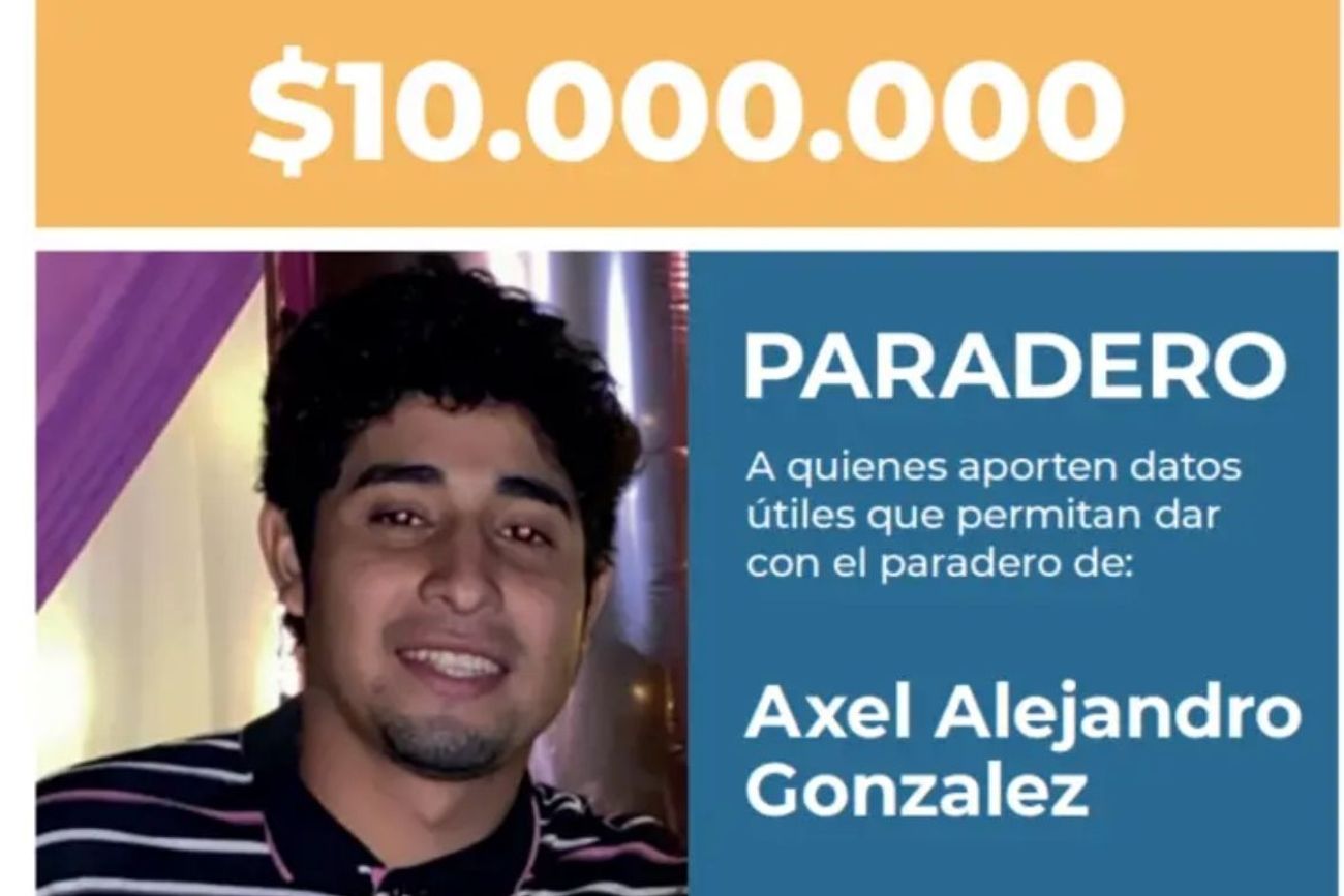 Recompensa de $10 millones por datos de Axel González,el joven desaparecido en Chaco