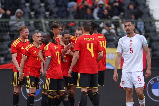 Bélgica vs. Túnez, previo a la Copa del Mundo.