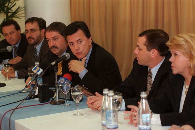 Ricardo Moreno durante la campaña presidencial de Ramón Ortega junto a Juan Schiaretti.