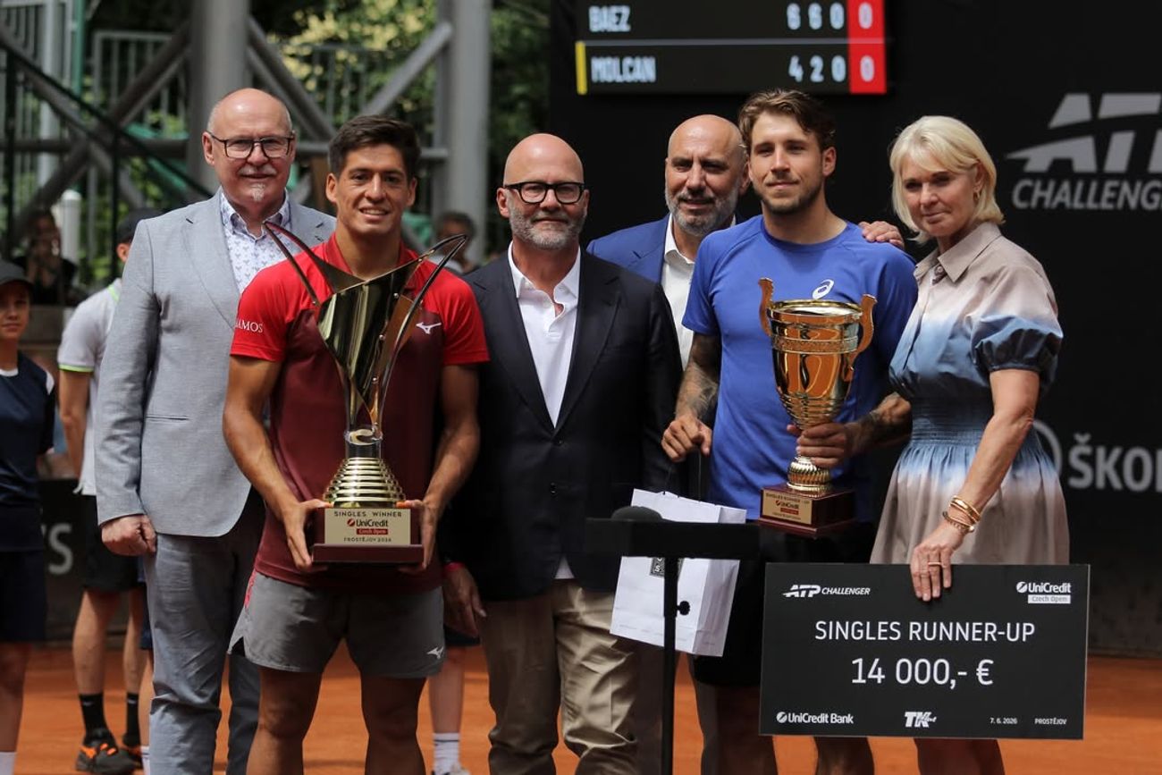 Sebastián Báez se consagró campeón en el Challenger 100 de Prostejov.