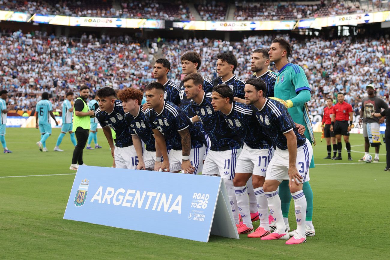 Los 11 de arranque de Argentina en el amistoso con Honduras en Texas, el sábado 6 de junio de 2026. 