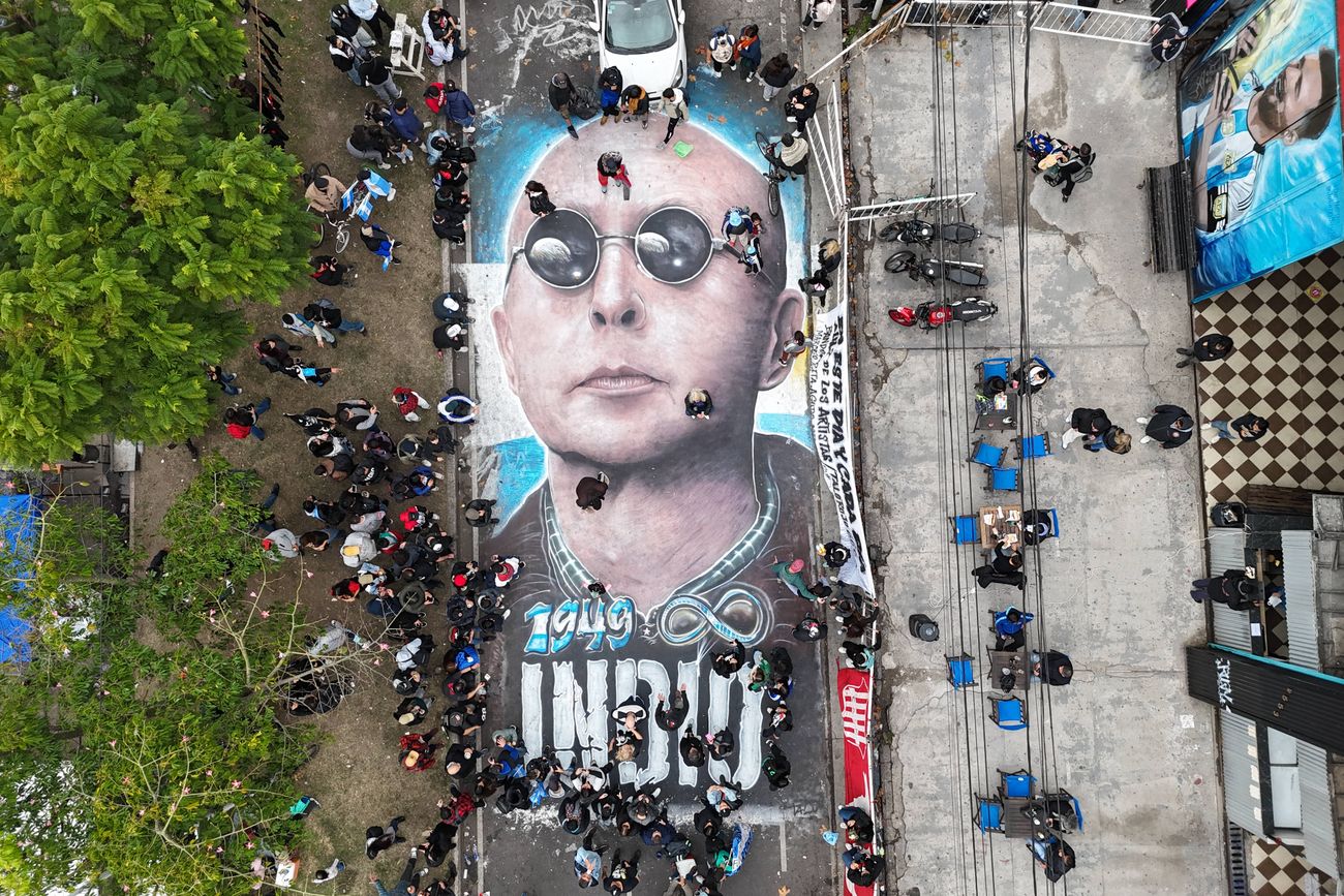 Velatorio del Indio Solari Buenos Aires. (Gentileza Clarín)