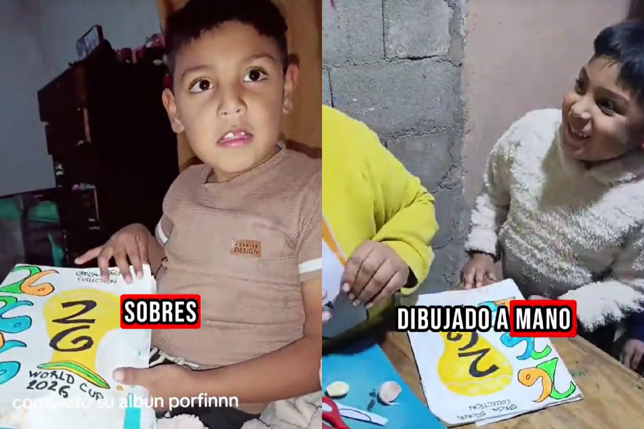 No podía comprarle las figuritas del Mundial a su hijo, se lo armó a mano y la reacción enamoró a todos