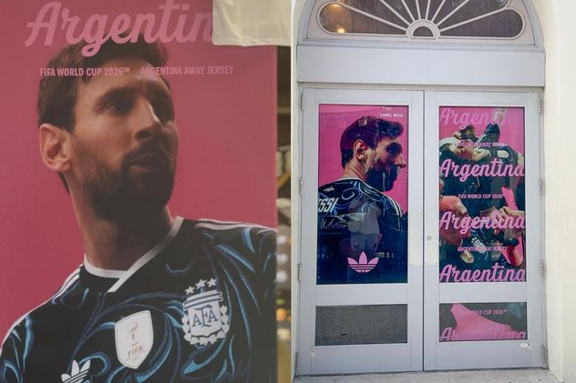 La ciudad de Florida es también donde vive y juega Messi, por lo que el astro argentino está en todas las vidrieras.