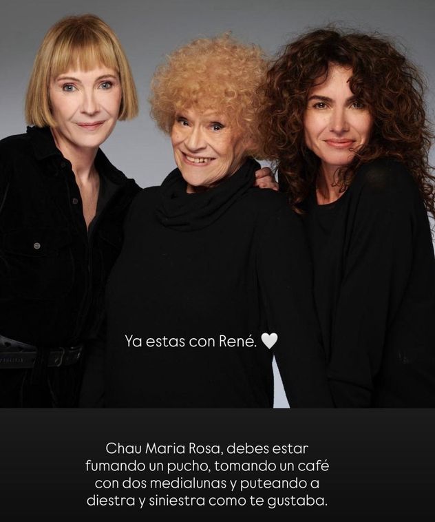 Inés Estévez y Flor de la V fueron algunas de las figuras del espectáculo que despidieron a María Rosa Fugazot en las redes