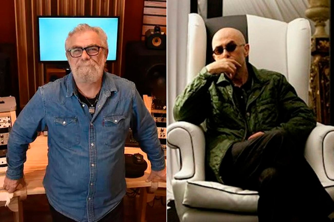 Mario Breur y Carlos "Indio" Solari, una sociedad que nació en el estudio de grabación.