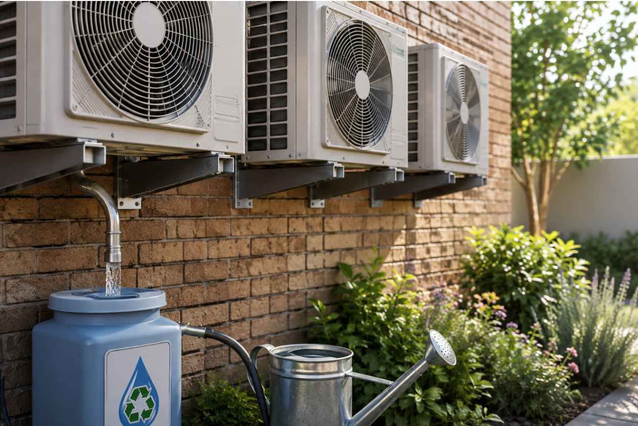 Cómo reutilizar el agua del aire acondicionado.