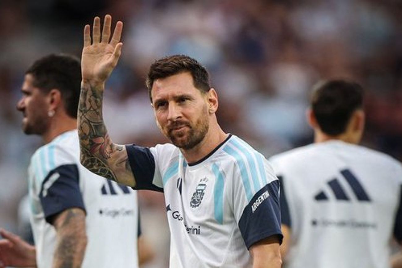 Messi en el amistoso ante Islandia.