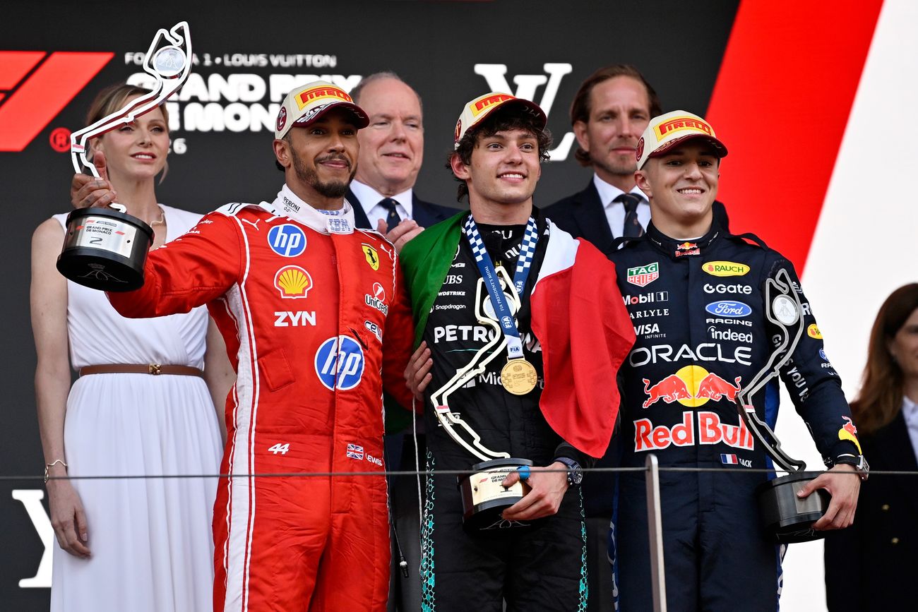 El podio del GP de Monaco.