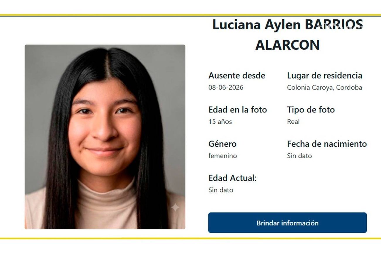 Lanzan alerta por Luciana Aylén Barrios Alarcón.