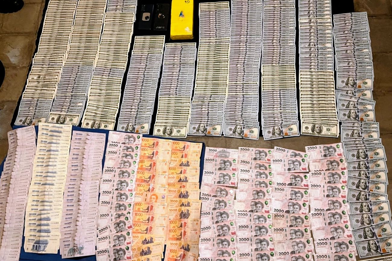 El dinero secuestrado. (Policía)