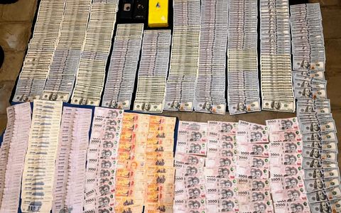 El dinero secuestrado. (Policía)
