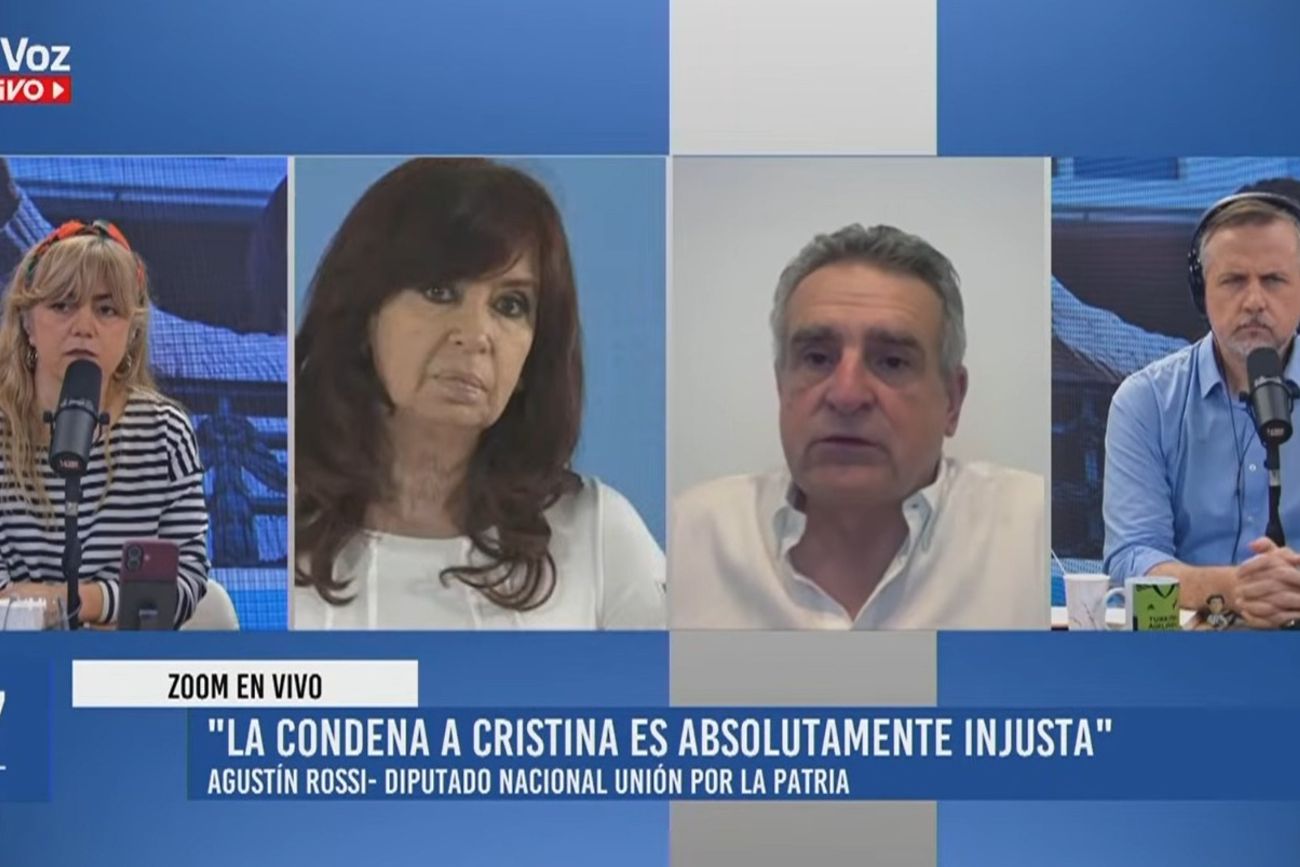 Agustín Rossi, en diálogo con La Voz En Vivo sobre Cristina Kirchner.