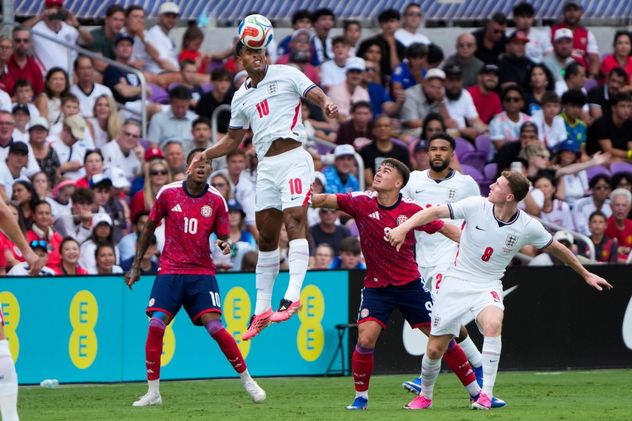 Inglaterra vs. Costa Rica, en un amistoso previo a la Copa del Mundo.