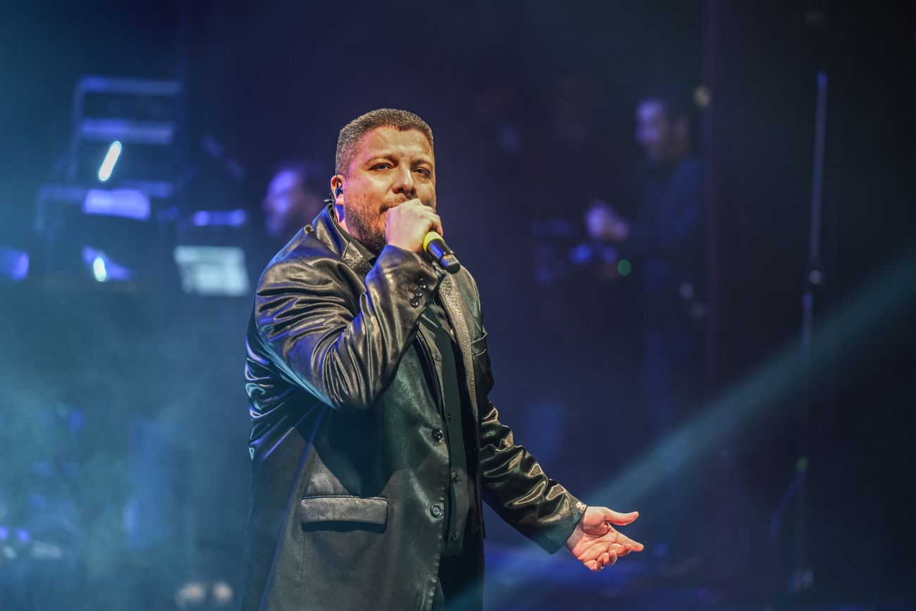 Damián Córdoba en la gala de cuarteto en el Teatro del Libertador