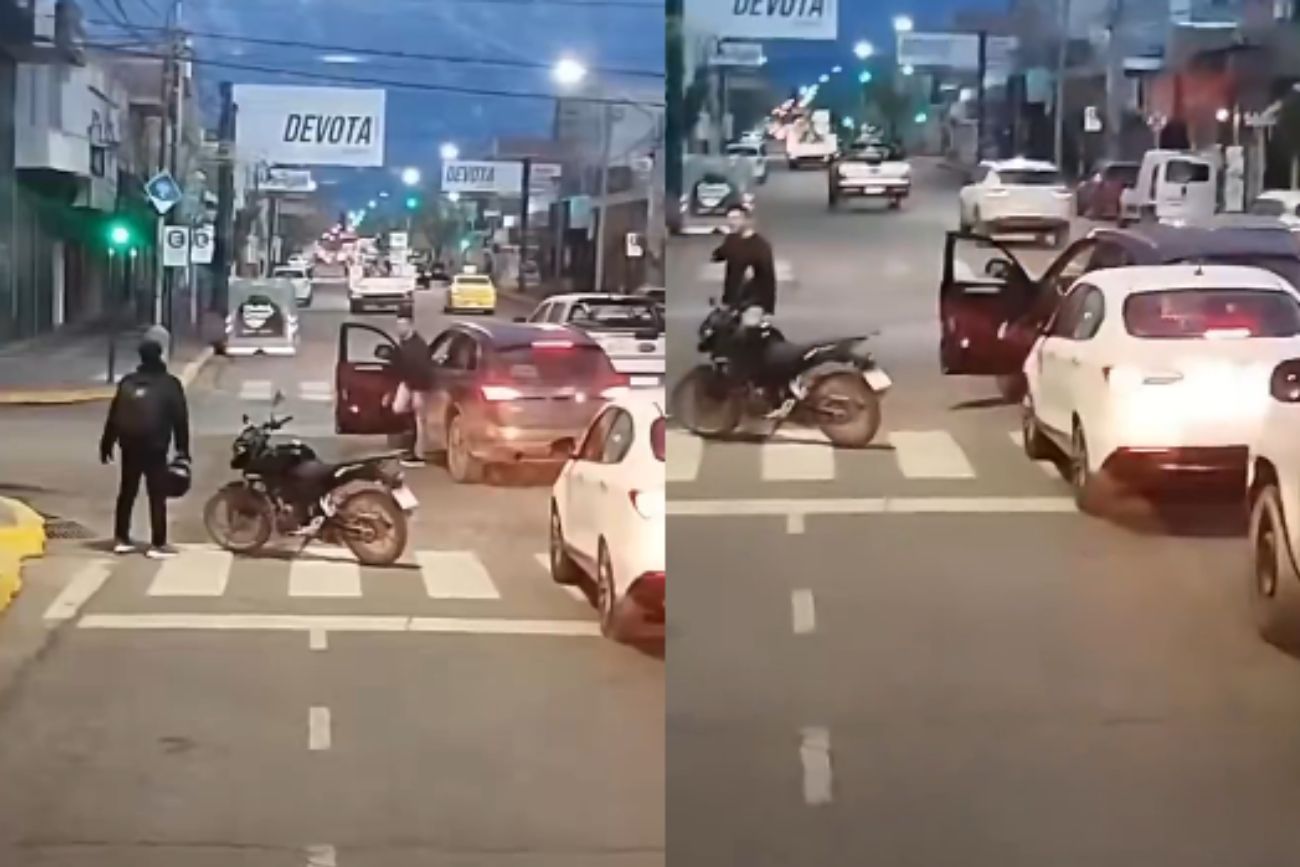 Insólito choque en Neuquén.