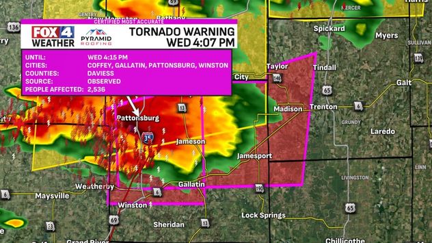 Alerta de tornado en Kansas.