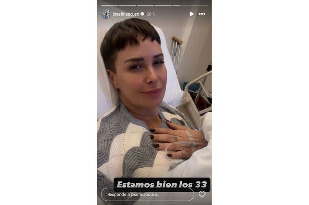 La foto que Josefina Pouso compartió después de la operación.