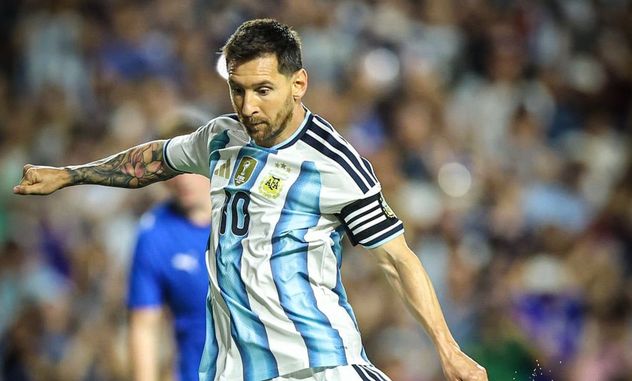 Messi en el amistoso ante Islandia.