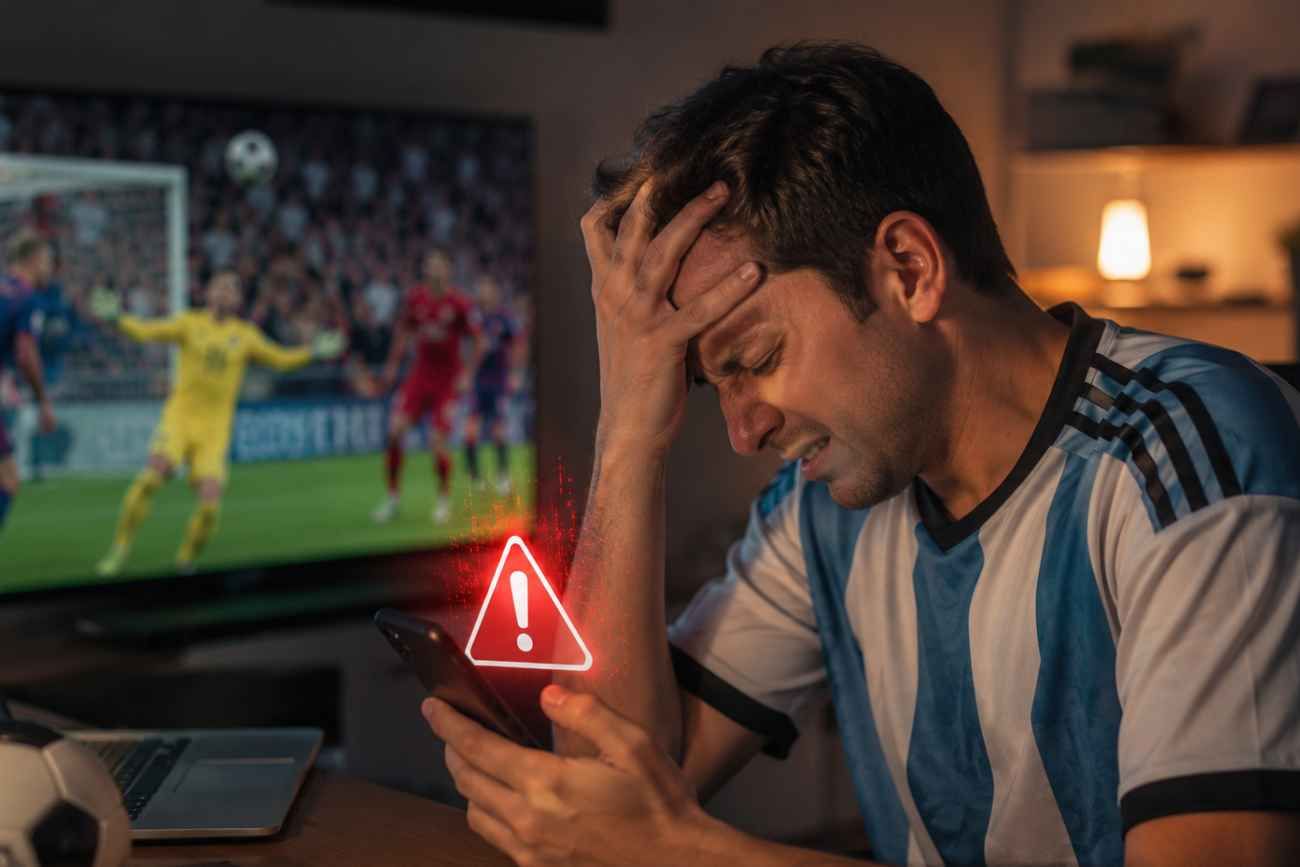 El 58% de los argentinos cayó en estafas de fútbol por frustración durante un partido.