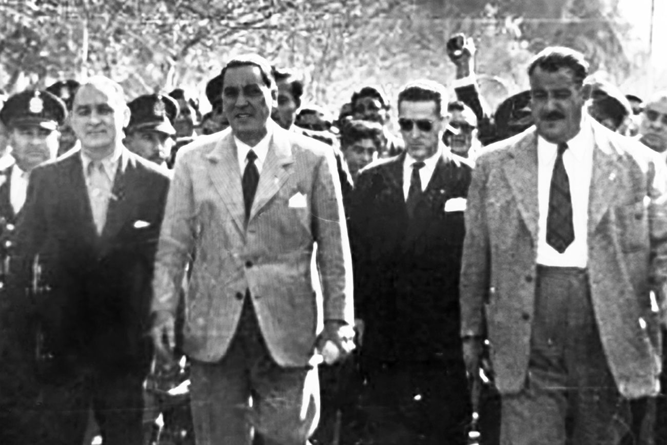 Raúl Felipe Lucini, músico, médico y político.  50° gobernador de Córdoba.  En la foto, junto a Juan Domingo Perón.