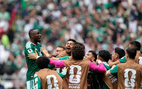 México celebra el primer gol del Mundial.
