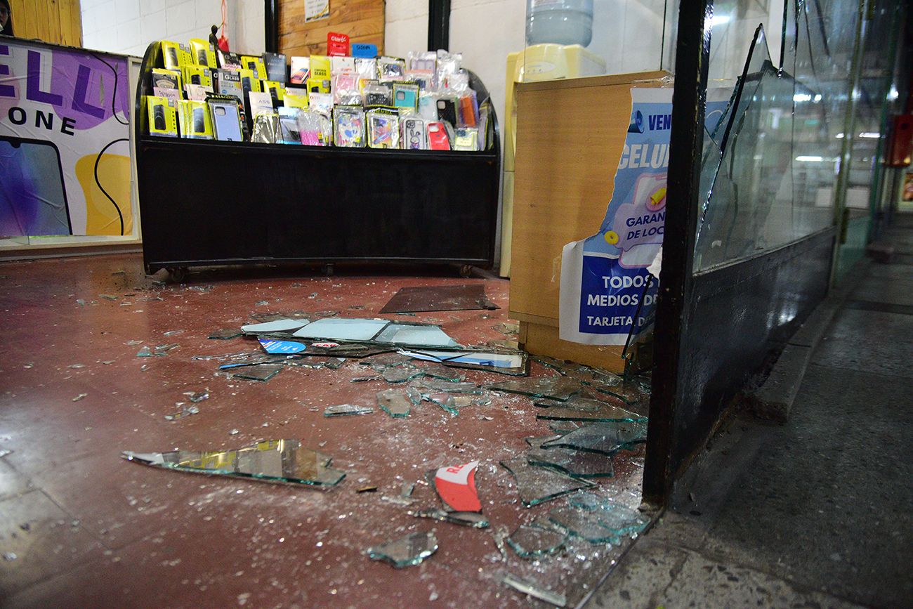 Entró a robar en una galería de la calle Humberto Primo antes de General Paz y rompió 10 locales.