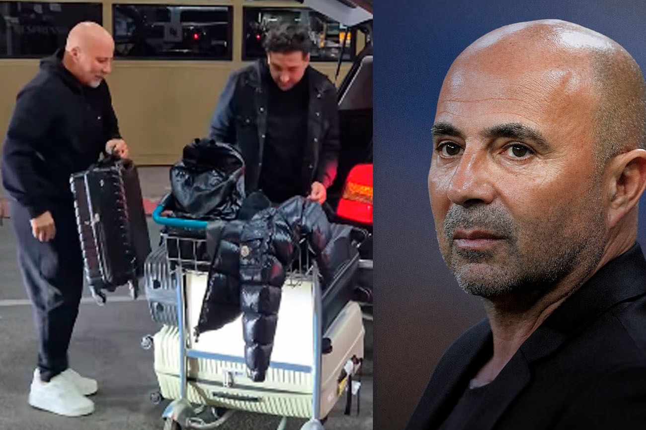 Sampaoli. El nuevo técnico de Talleres asume esta tarde al frente del plantel. Esta madrugada regresó de Brasil, hacia donde viajó tras el anuncio de su vinculación con la "T". (Fotomontaje Ramiro Pereyra)