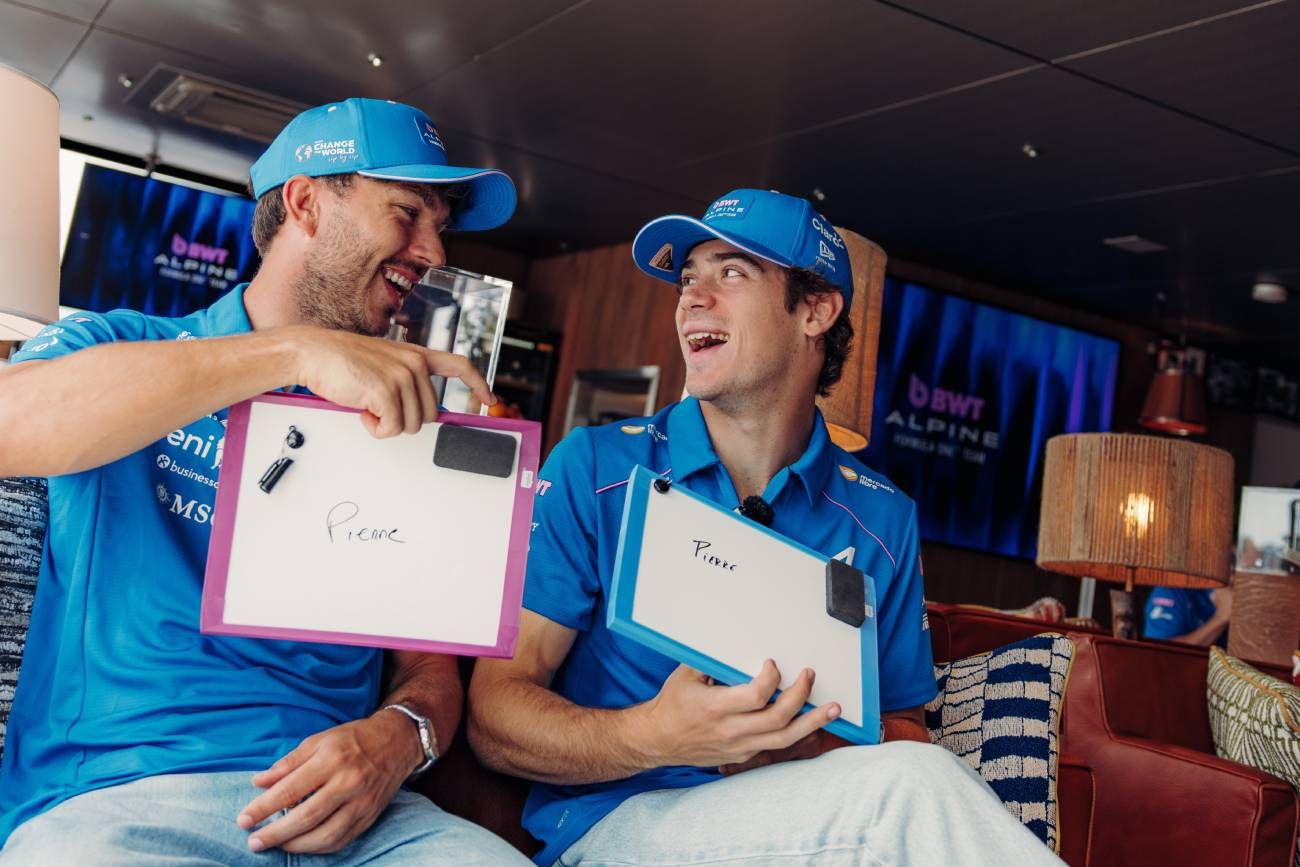Gasly y Colapinto en Barcelona.