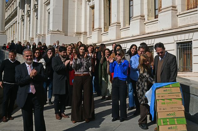 Protesta de trabajadores judiciales en reclamo de un aumento salarial.