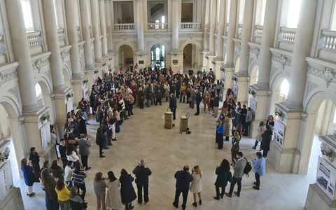 Protesta de trabajadores judiciales en reclamo de un aumento salarial.