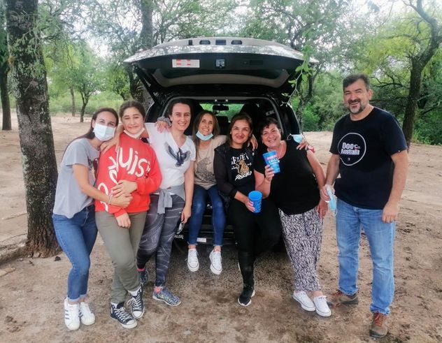 Marzo del 2022, primer viaje a Dique Pichanas, cuando ni siquiera soñaban con convertirse en una fundación.