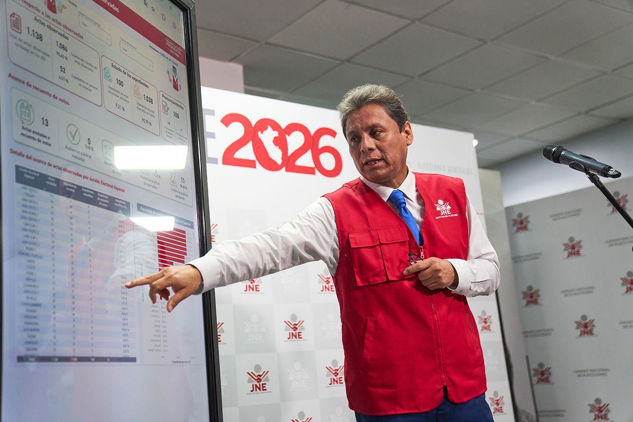 Keiko Fujimori amplía su ventaja por 1303 votos sobre Sánchez en la elección más reñida de la historia de Perú
Foto: AP