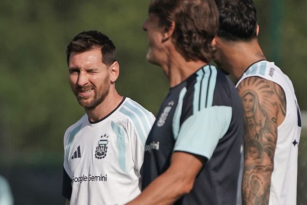 La Selección Argentina durante su jornada de entrenamiento en el Compass Minerals National Performance Center de Kansas City.