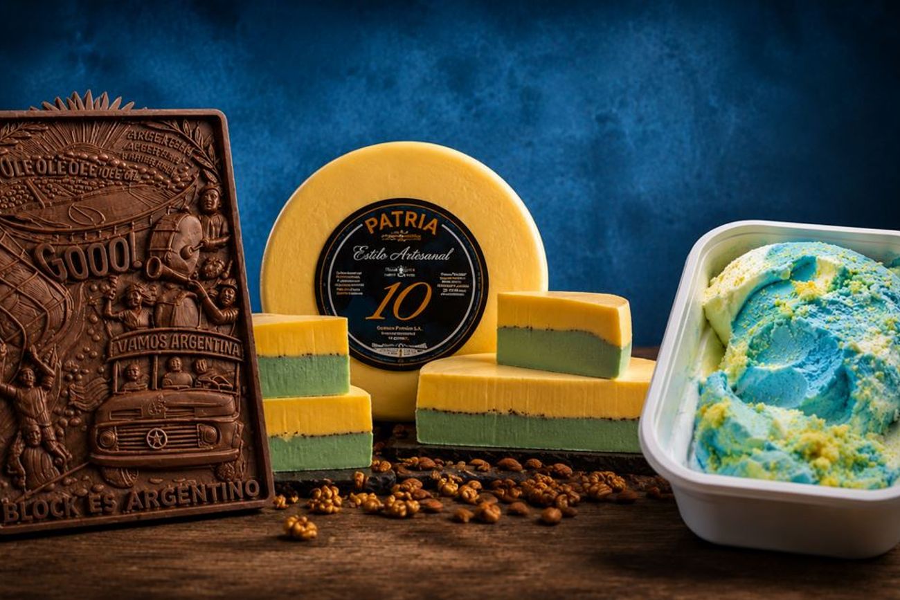 A la espera de goles, empresas se le animaron a alimentos temáticos con chocolates, quesos y helados. 