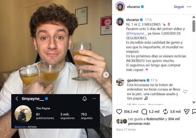Tim Payne, fenómeno en redes sociales.