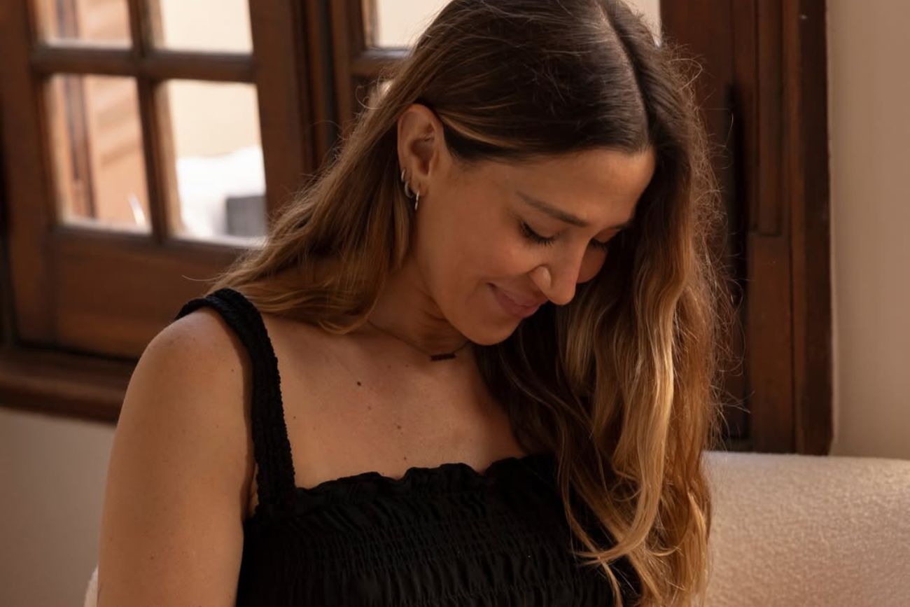 Jimena Barón cuando estaba embarazada de Arturo.