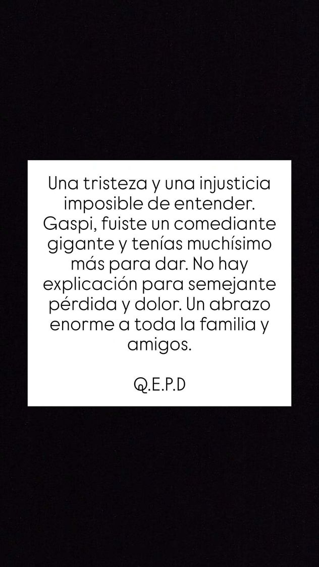 El mensaje de Luquitas Rodríguez por la muerte de Gaspi.