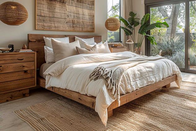 Combinar las cortinas, la ropa de cama y las alfombras asegura una habitación cálida, que invita a descansar “calentitos”.