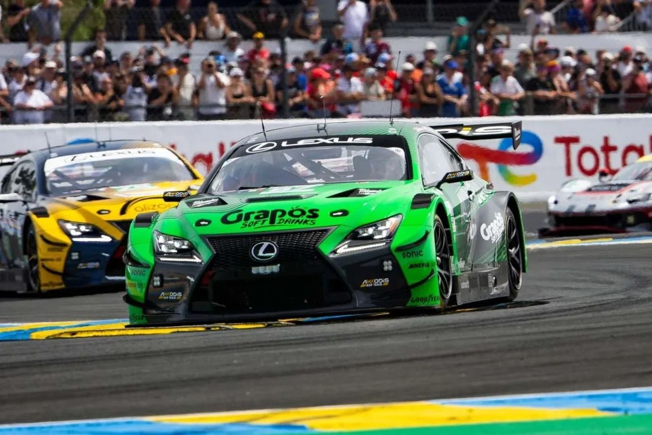  Con el Lexus del equipo Akkodis ASP, el cordobés Pechito López protagonizó una gran remontada desde el noveno al cuarto lugar en las 24 horas de Le Mans. (Prensa Akkodis)