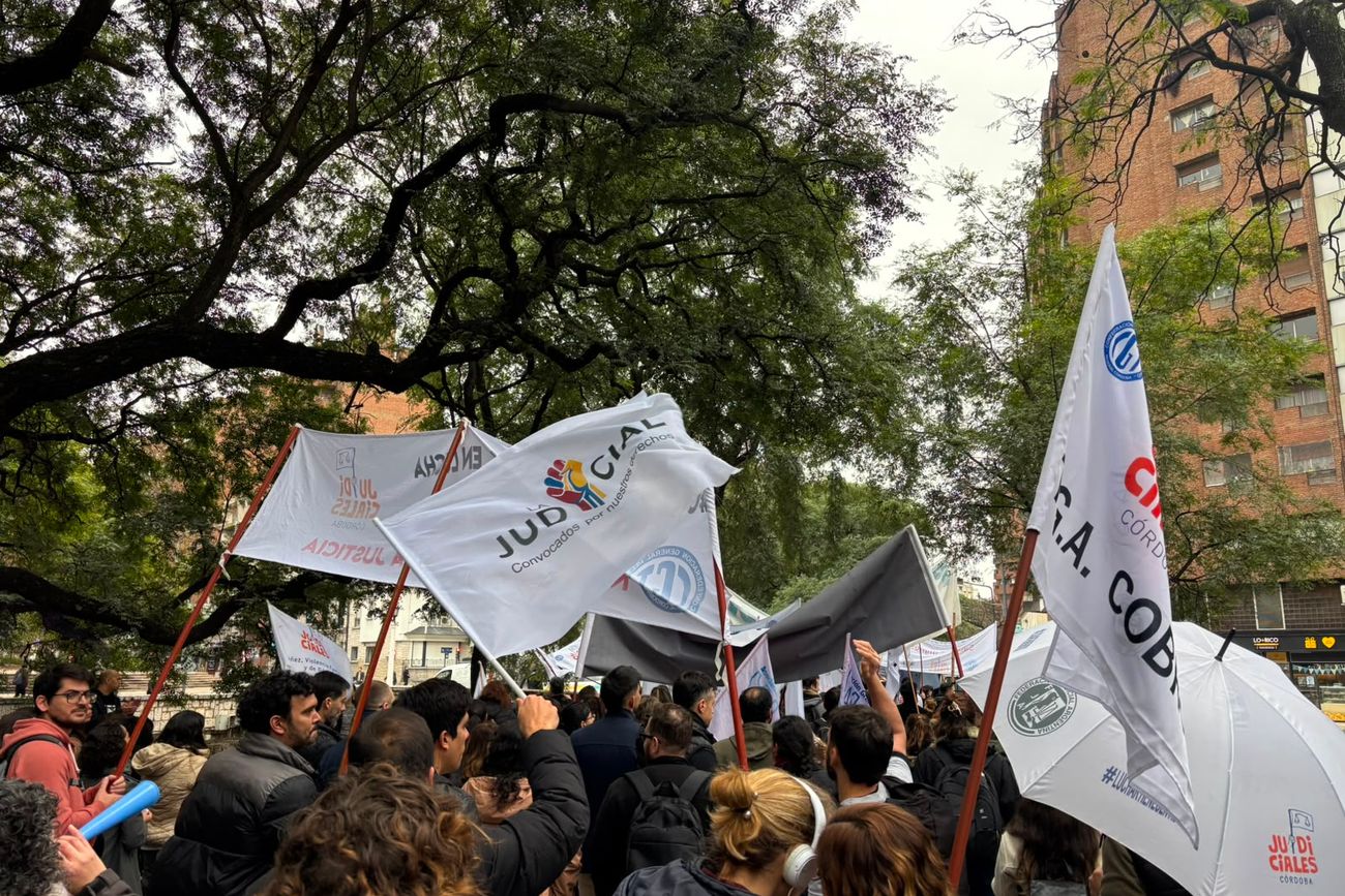 Protesta de empleados judiciales de la provincia de Córdoba.