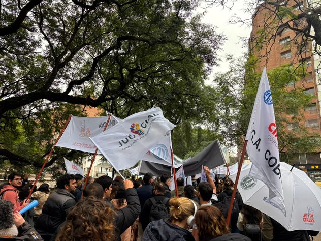 Protesta de empleados judiciales de la provincia de Córdoba. 