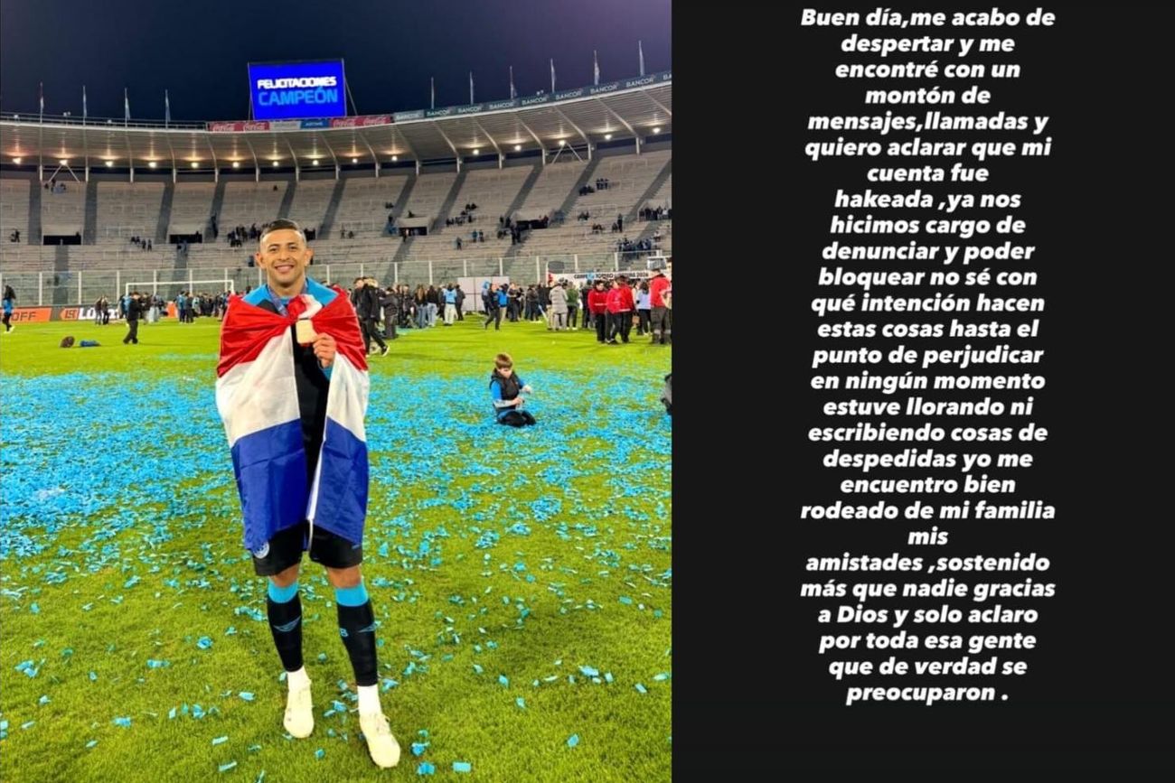 Alcides Benítez. El lateral de Belgrano y ex de Paraguay confirmó que una de sus redes sociales fue hackeada y llevó tranquilidad al planeta celeste sobre su estado emocional.